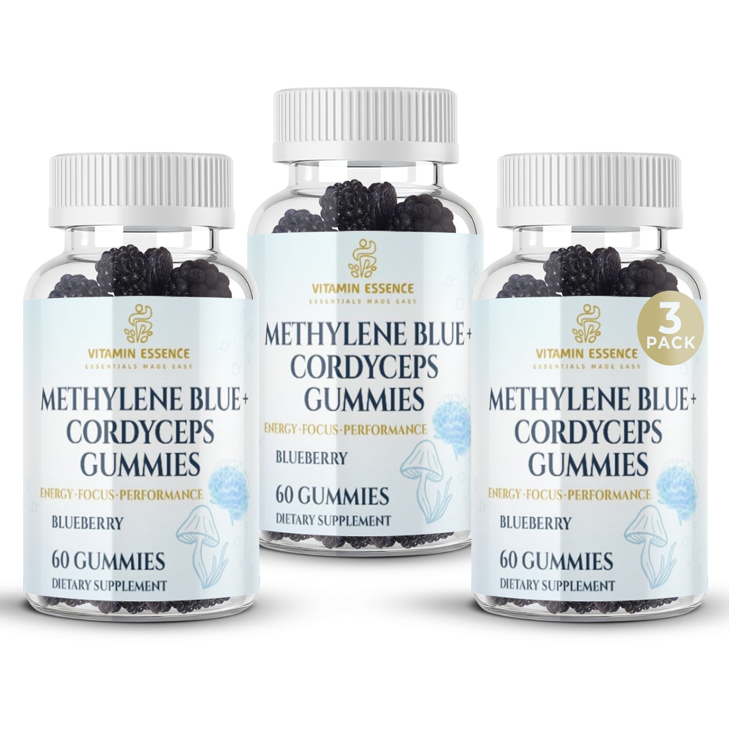 Triple Cordyceps & Methylene Blue Gummies