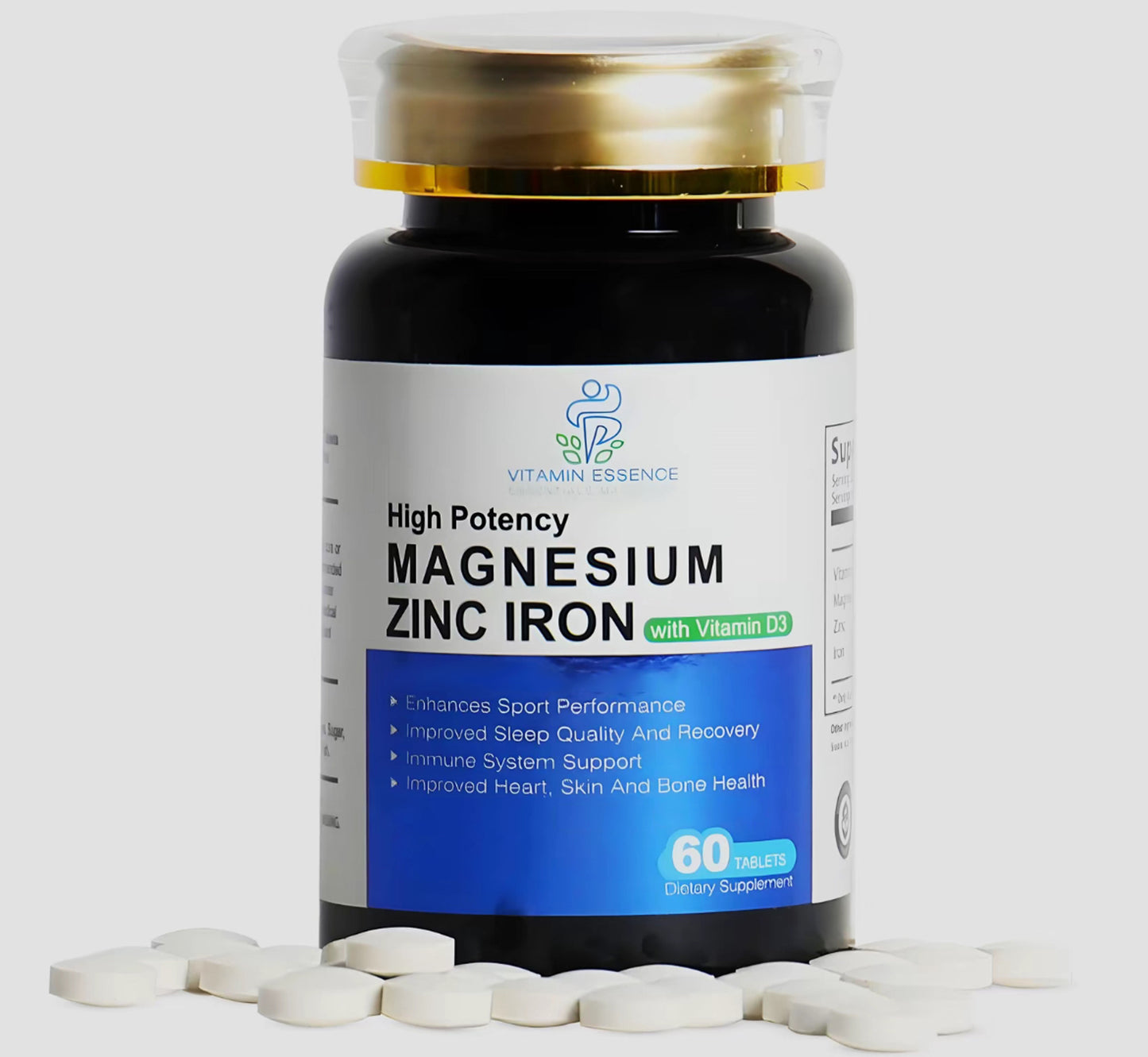 Sleep, Muscle Recovery & Energy VE Formula - Magnesium, Zinc & Iron with Vitamin D3
